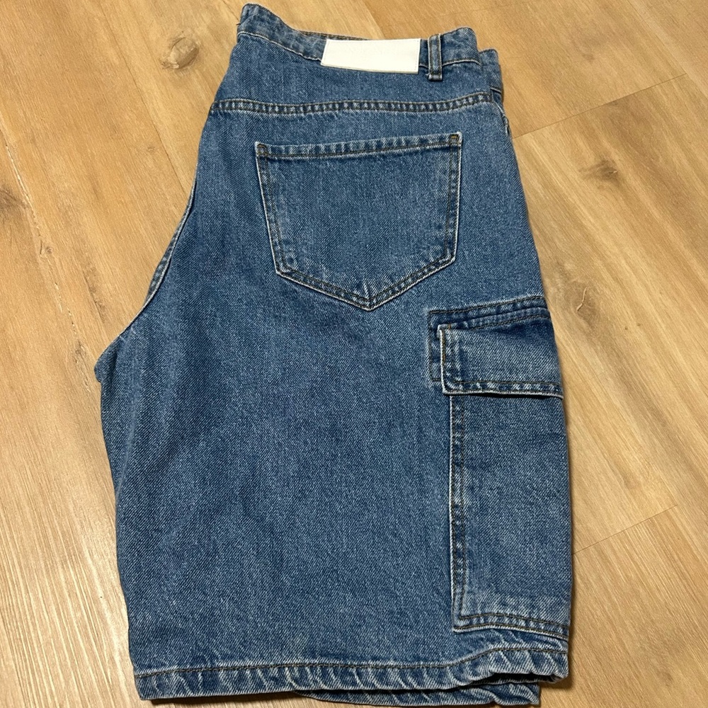 Boohoo Man Cargo Denim Shorts